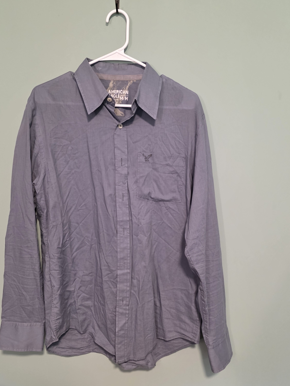 American Eagle Outfitters Men’s Lavender Button-Down Dress Shirt